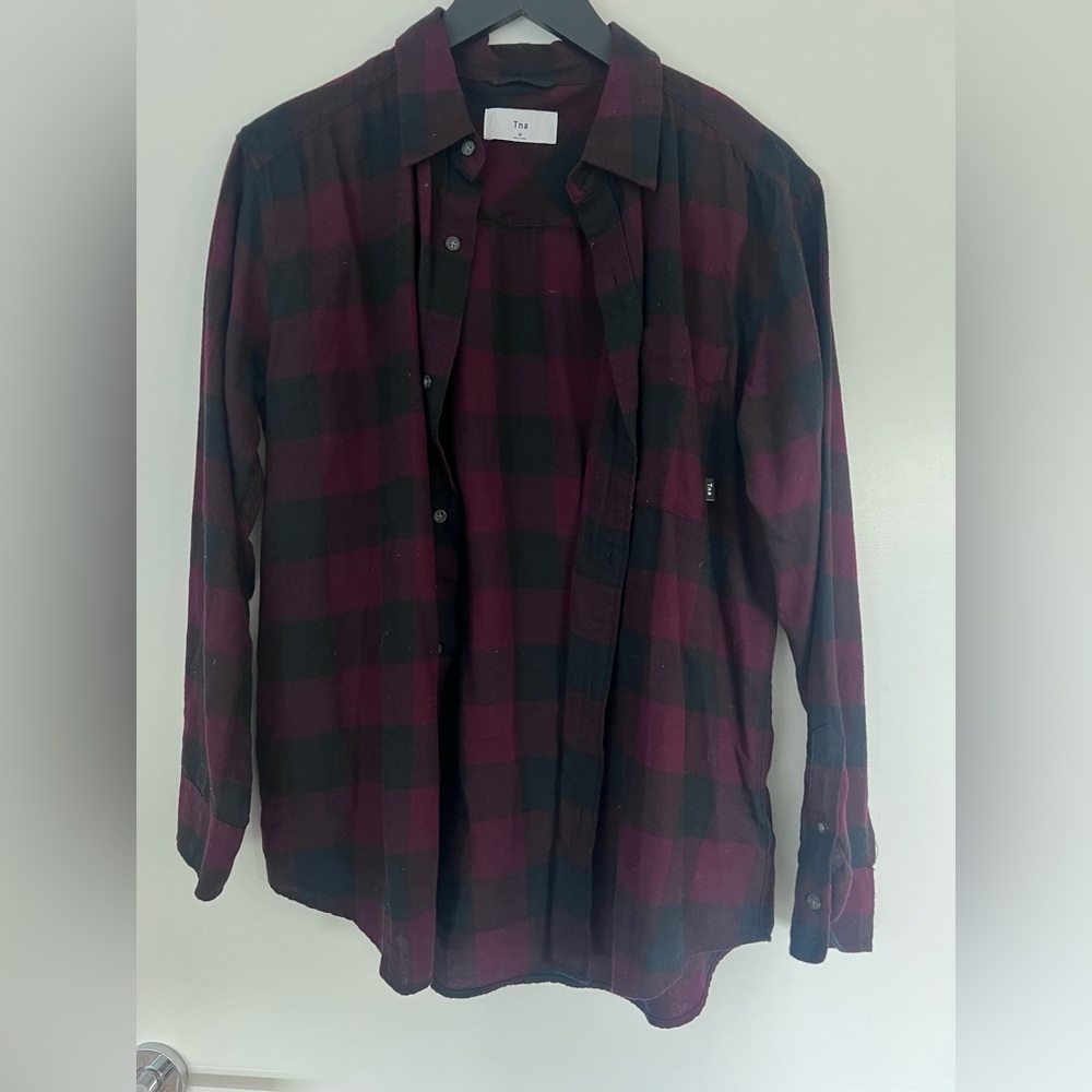 TNA plaid button up